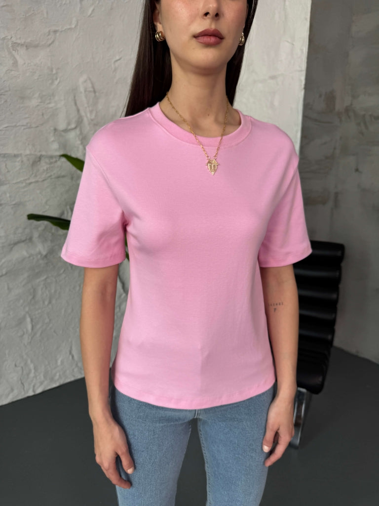 Pembe Massi Orj Basic Tshirt