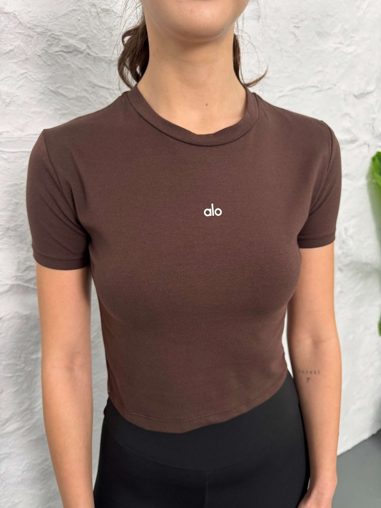 Kahve Orj Marka Crop Tshirt