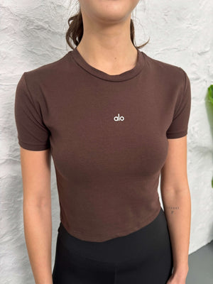 Kahve Orj Marka Crop Tshirt