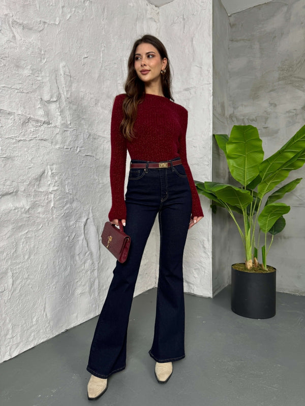 Lacivert İspanyol Paça Jean G2106-Lacivert