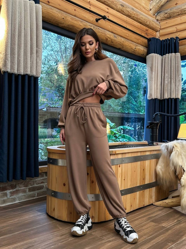Kahve  Modal Sweat Pantolon Takım