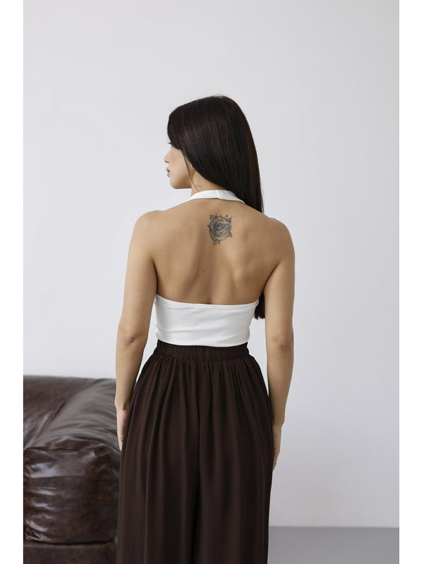 Beyaz Kuşgözü Detaylı Atlet 1060-Beyaz