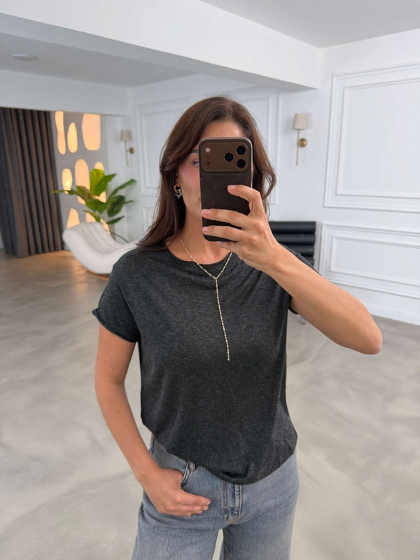 Siyah Simli Tshirt 26276-Siyah
