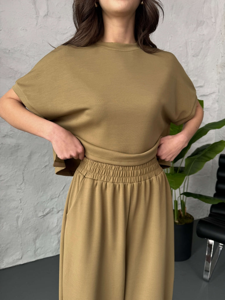 Olive Modal Tshirt Pantolon Takım