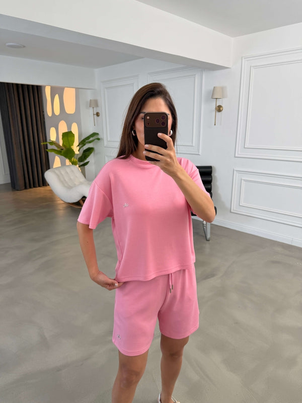 Pembe Orj Marka Şortlu Modal Takım 1024-Pembe