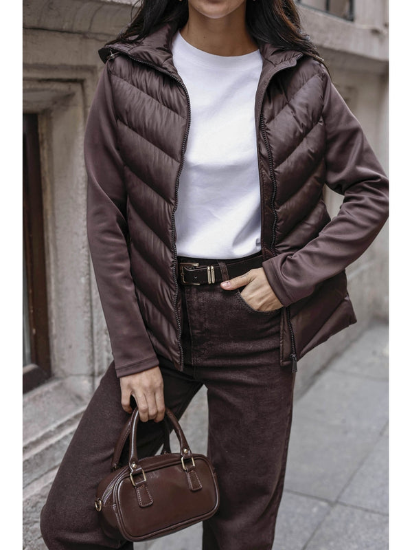 Kahve Dalgıç Detaylı Şişme Zr Mont EY-2870-Kahve