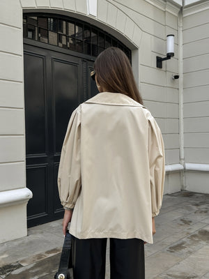 Taş Balon Kol Oversize Trençkot