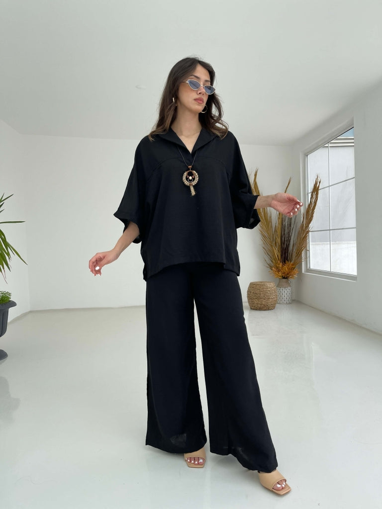 Siyah Kolyeli Takım 50374-Siyah