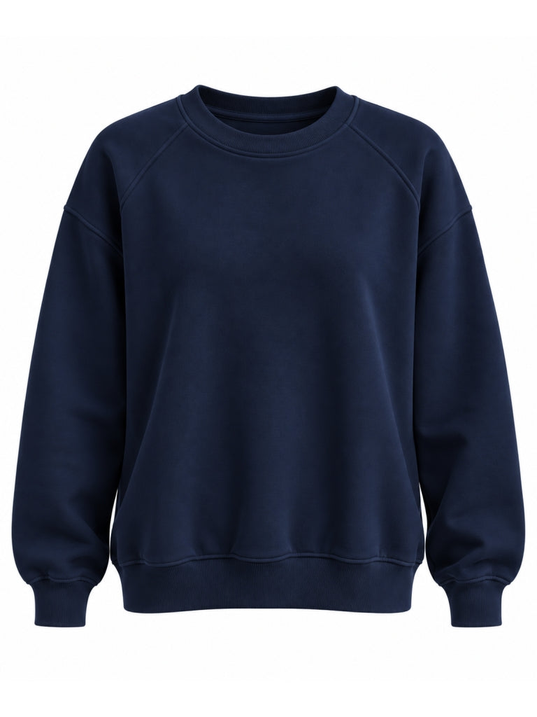 Lacivert Oversize Şardonlu Sweat 7912-Lacivert