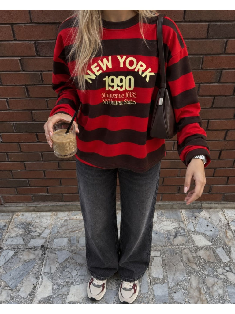 Kırmızı Kahve New York Sweat M-4896