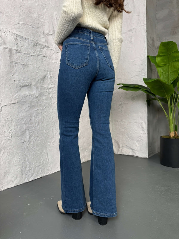 Mavi İspanyol Paça Jean G2106-Mavi