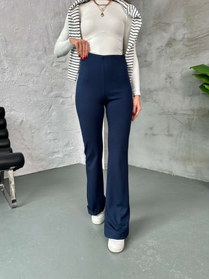 Lacivert  İspanyol Paça Tayt 251001-LACİVERT