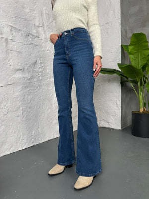 Mavi İspanyol Paça Jean G2106-Mavi