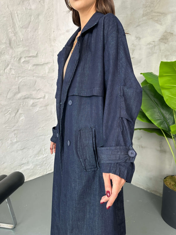 Premium Oversize Denim Trençkot