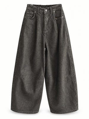 Kahverengi Vintage Balon Jean 0107-Kahverengi