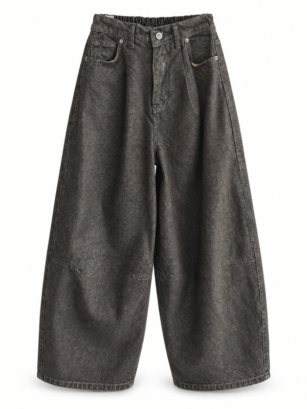 Kahverengi Vintage Balon Jean 0107-Kahverengi