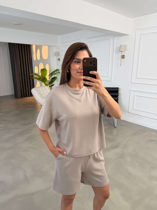 Vizon Orj Marka Şortlu Modal Takım 1024-Vizon