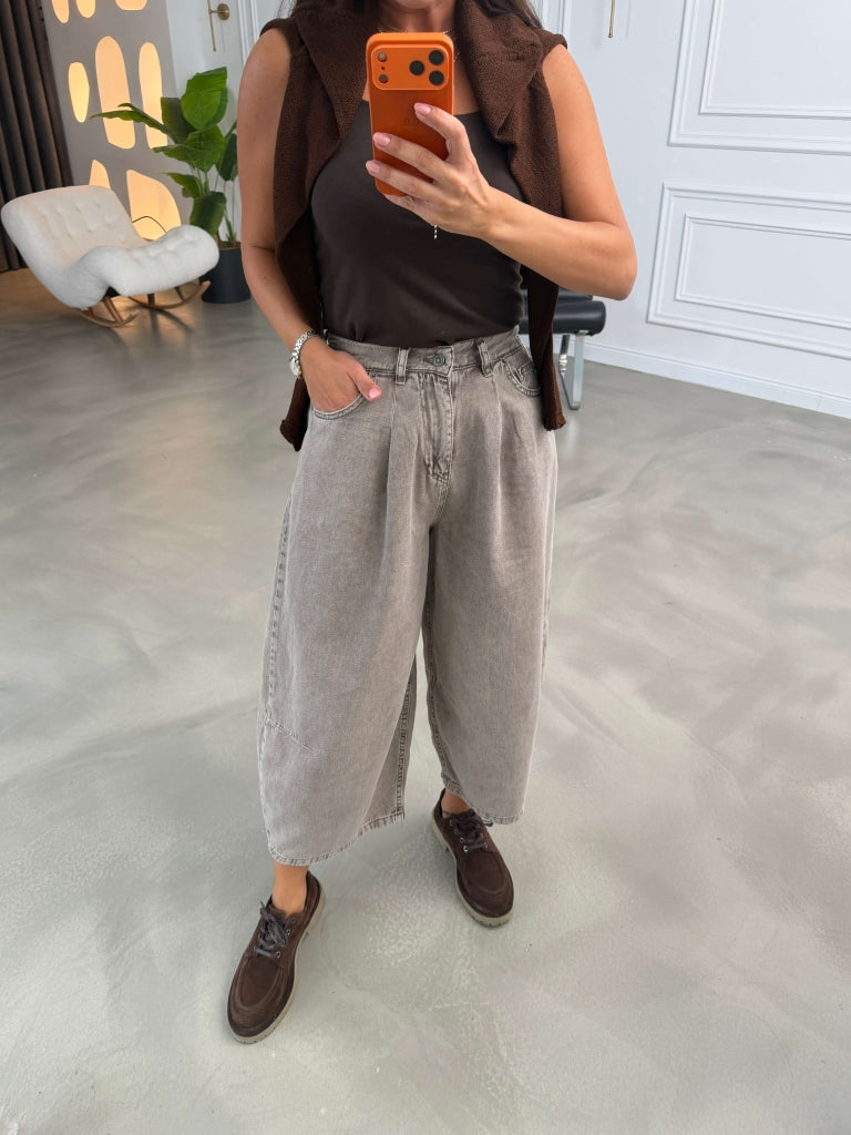 Mocca Vintage Balon Jean 0107-Mocca