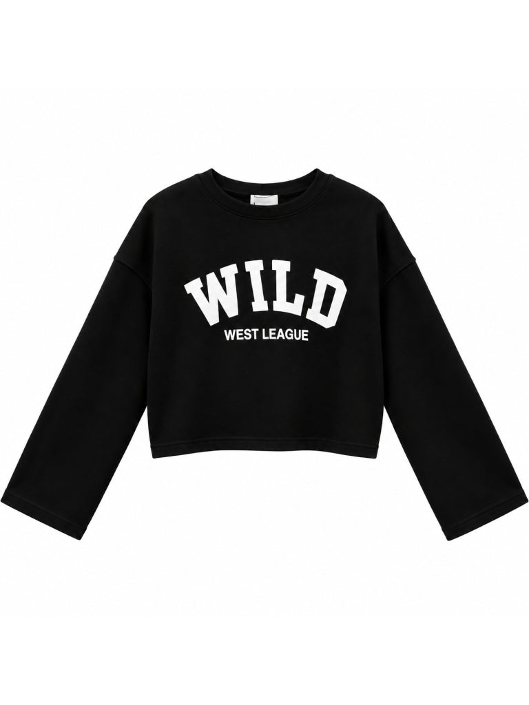 Siyah Wild Baskılı Sweat 12510-Siyah
