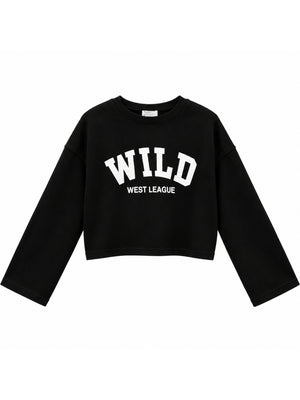 Siyah Wild Baskılı Sweat 12510-Siyah