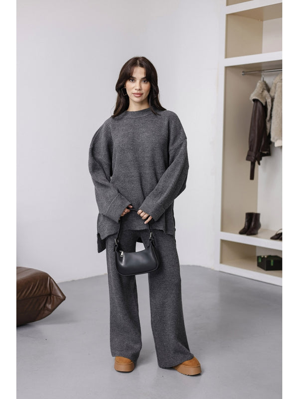 Antrasit Oversize Örme Takım 25812-Antrasit