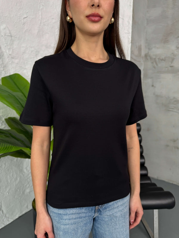 Siyah Massi Orj Basic Tshirt 004-Siyah