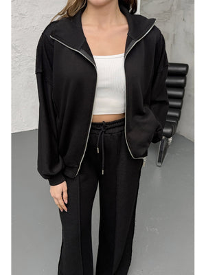 Siyah Premium Garnili Takım 10158-Siyah