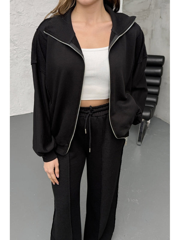 Siyah Premium Garnili Takım 10158-Siyah