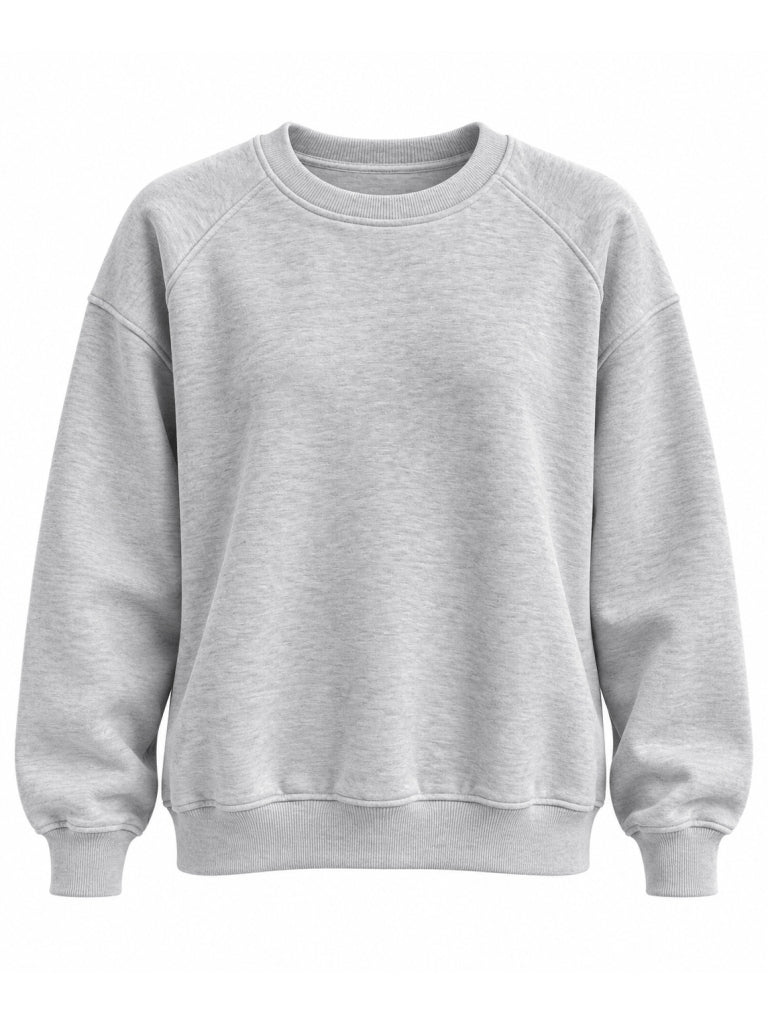 Gri Oversize Şardonlu Sweat 7912-Gri