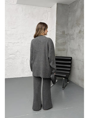 Antrasit Oversize Örme Takım 25812-Antrasit