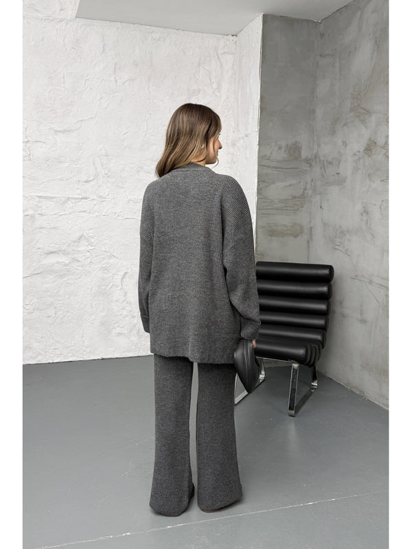 Antrasit Oversize Örme Takım 25812-Antrasit