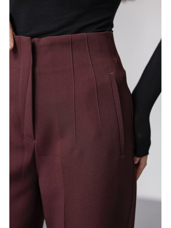 Mürdüm Pensli Havuç Pantolon 50109-BORDO