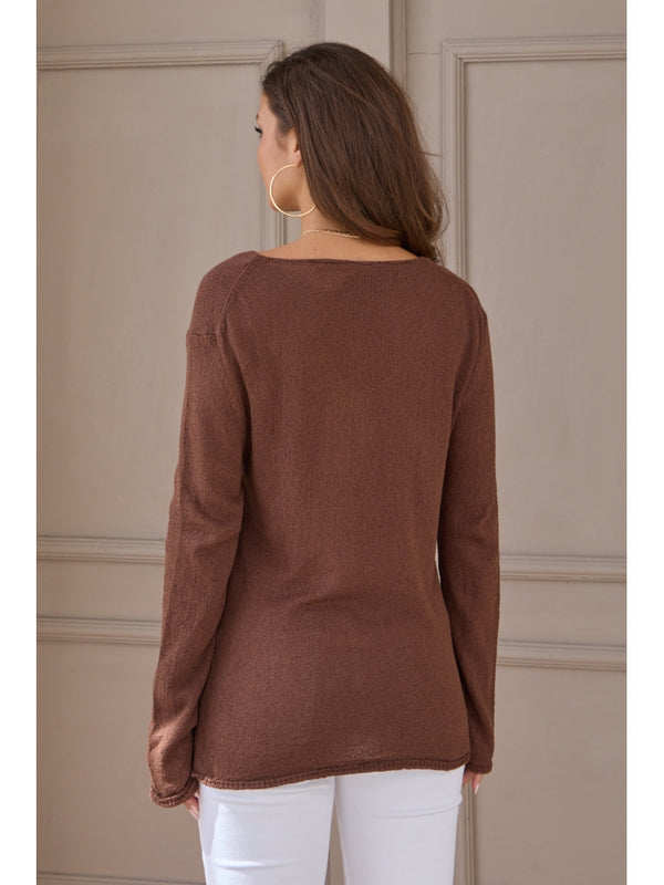 Kahve Massi Model İnce Merserize Triko