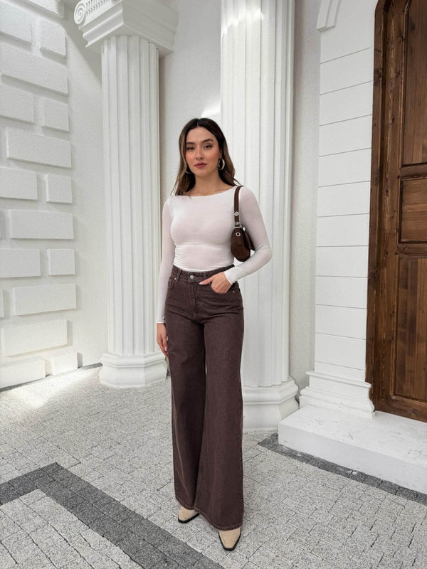 Beyaz Kayık Yaka Transparan Bluz 25187-Beyaz