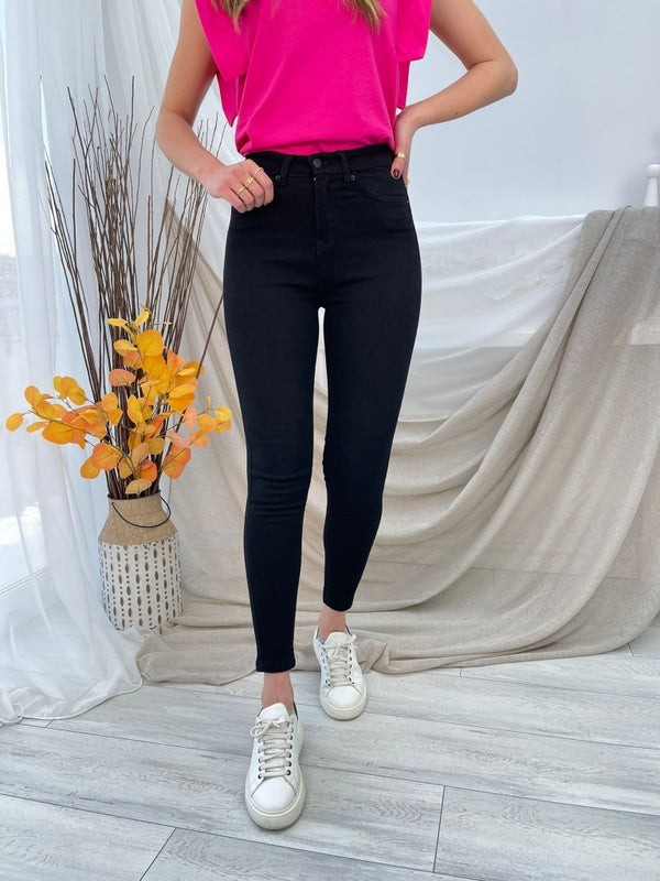 Siyah Örme Skinny Jean EY-1023-SİYAH
