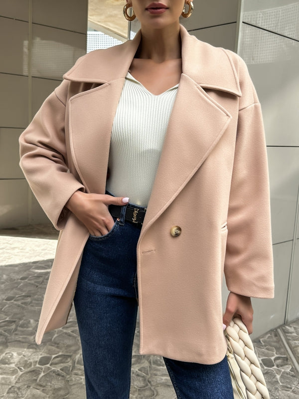 Camel Oversize Kısa Delux Kaban