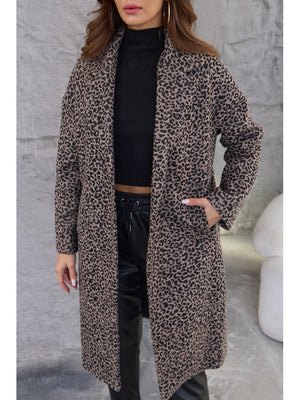 Leopar Desen Tek Düğme Zara Model Kaban