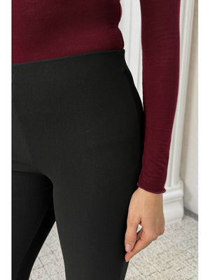 Dilvin Siyah Düğme Detay İspanyol Tayt 71905-Siyah