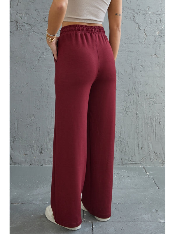 Bordo Oysh Palazzo Modal Pantolon EY-075-BORDO
