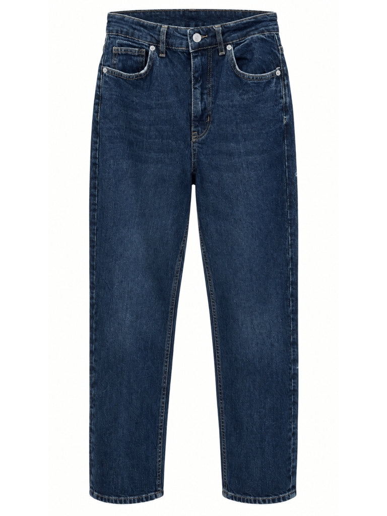 Mavi Yüksek Bel Jean M-525-Mavi
