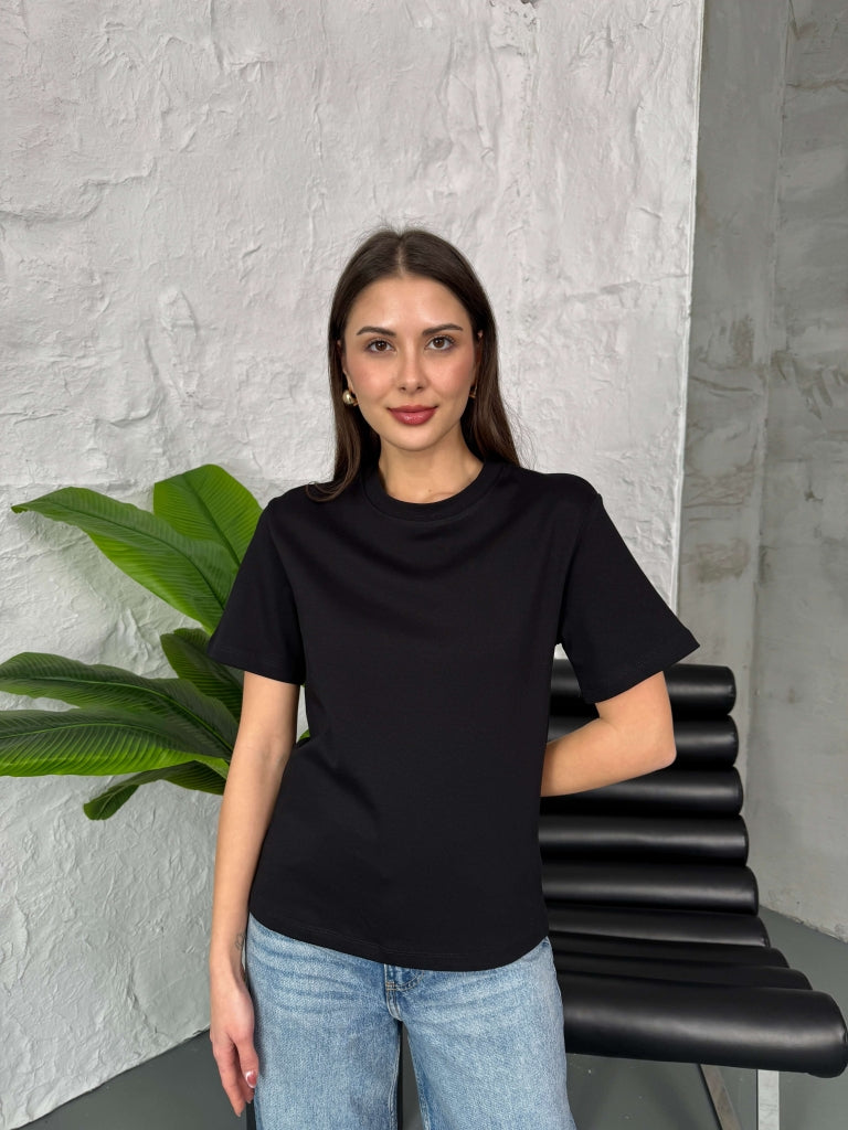 Siyah Massi Orj Basic Tshirt