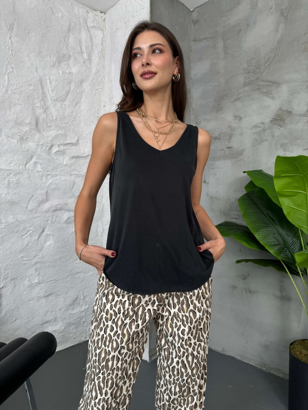 Premium Siyah Lazer Kesim Atlet 30110-Siyah