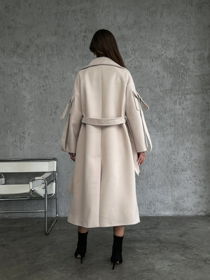 Taş Kolları Cep Detaylı Premium Kaban 20101-Taş