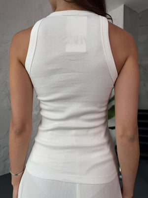 Ekru Zr Model Halter Yaka Taşlı Atlet