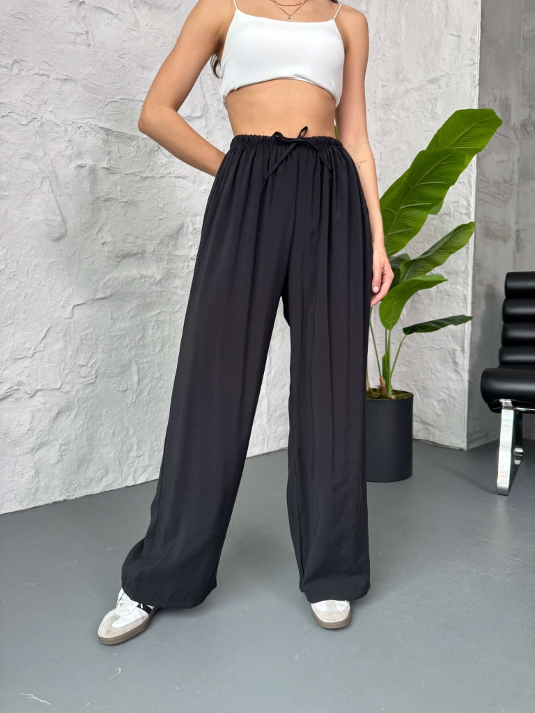 Siyah Orj Marka Tencel Pantolon 8002-Siyah