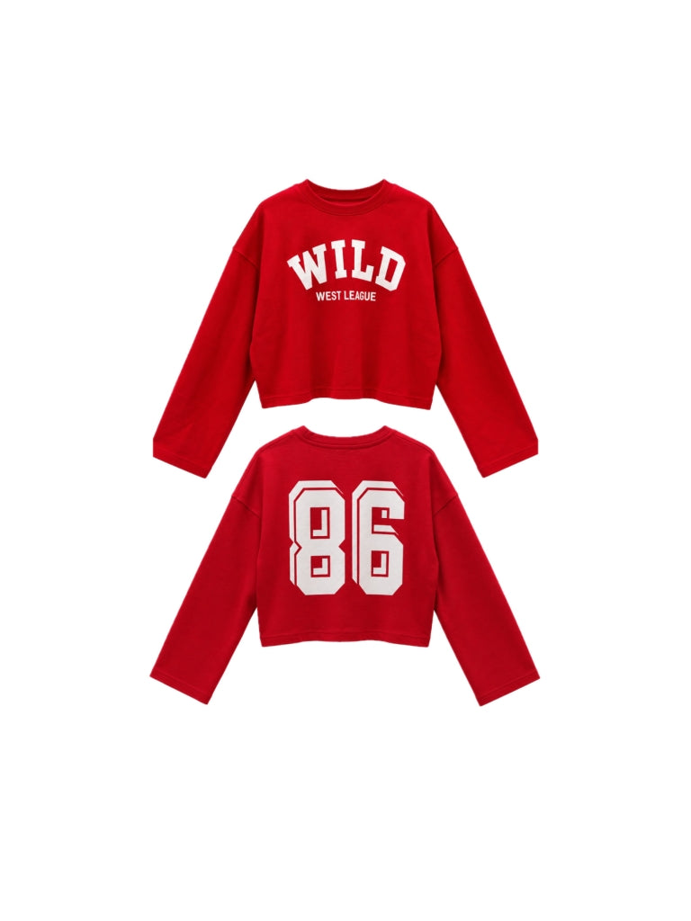 Kırmızı Wild Baskılı Sweat 12510-Kırmızı