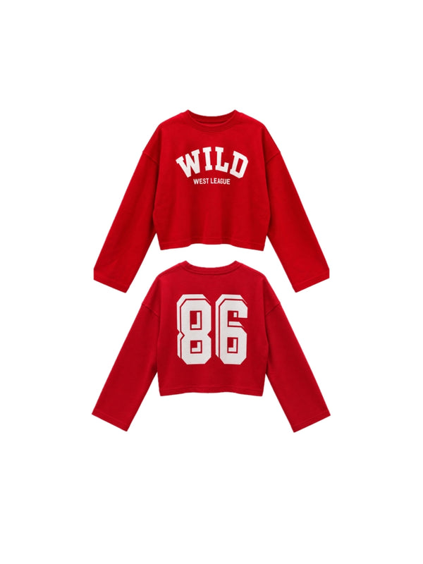 Kırmızı Wild Baskılı Sweat 12510-Kırmızı