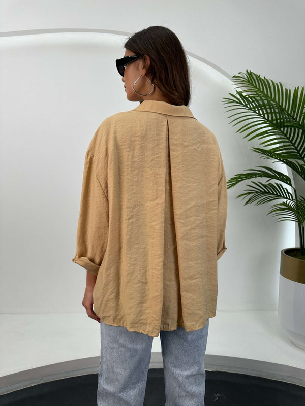 Perry Camel Dökümlü Gömlek
