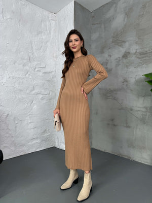 Camel  Massi Model Merserize Triko Elbise