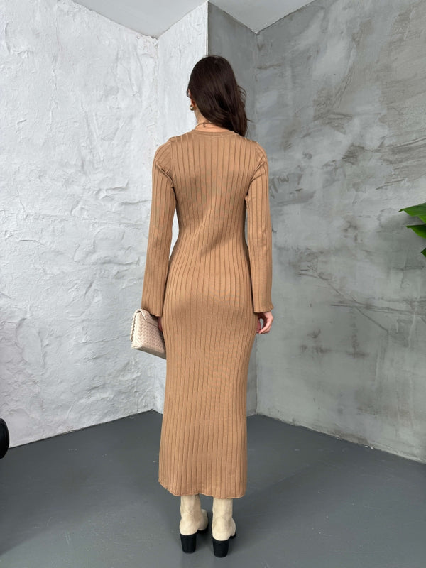 Camel  Massi Model Merserize Triko Elbise